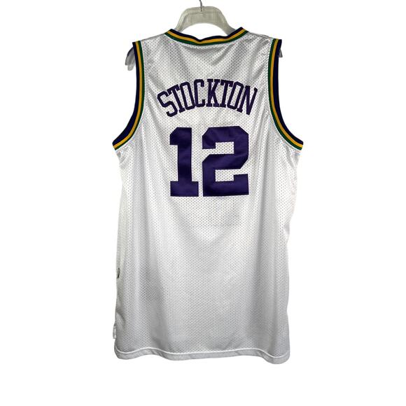NBA Adidas Stockton Basketball Jersey Utah Jazz Climacool Swingman Streetwear